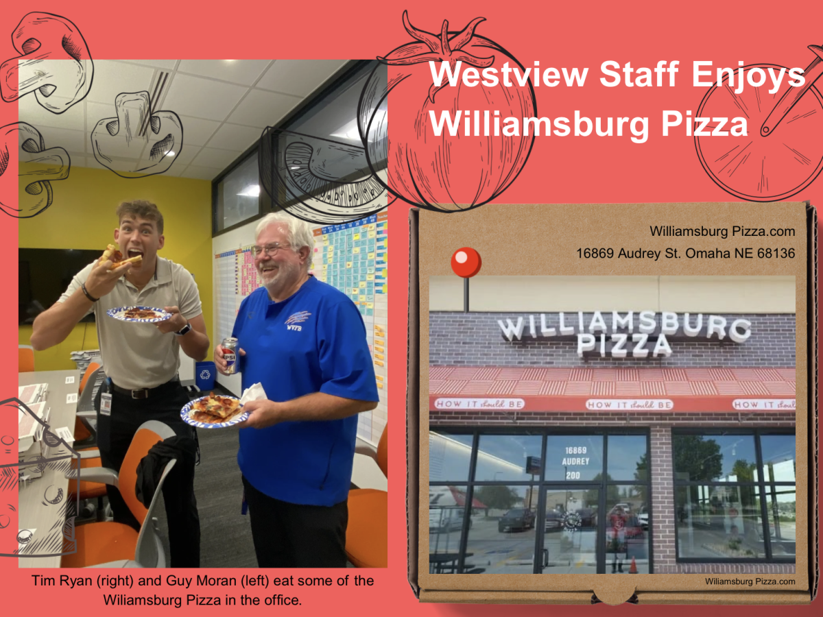 Westview staff enjoy a local Omaha pizzeria for lunch