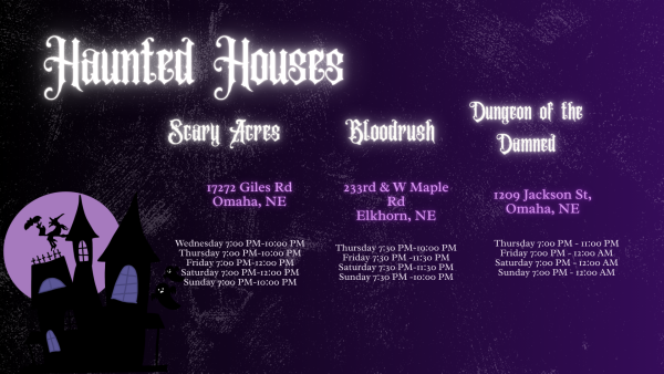 Haunted house schedules. 